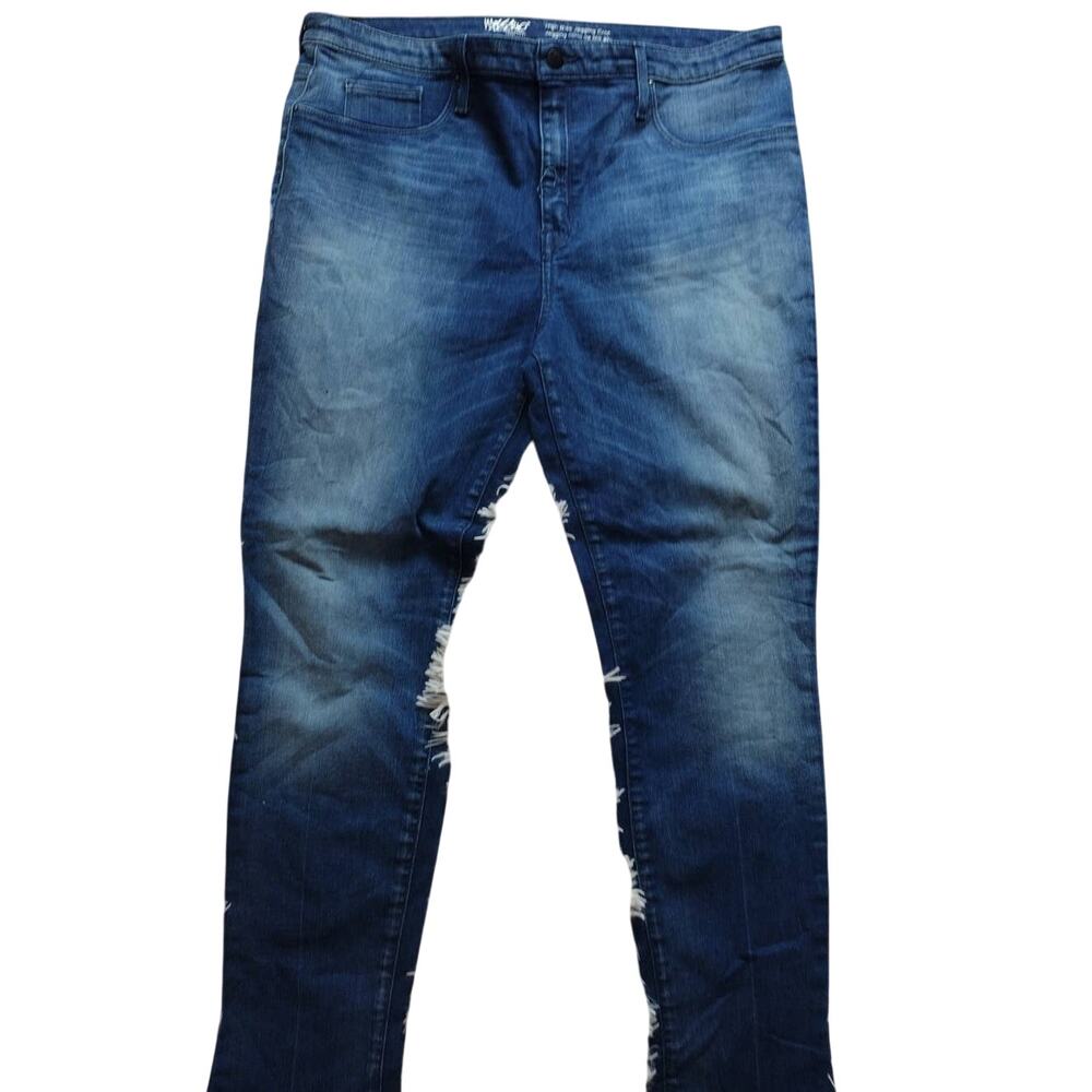 Mossimo Women High Rise Jegging Crop Plus Size 18 Medium Wash Blue Jeans